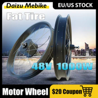 48V 1000W Fat Tire Rear Hub Motor E Bike Conversion Kit 20" 26" 170mm 190mm Open Size Electric Bicycle Brushless Hub Motor