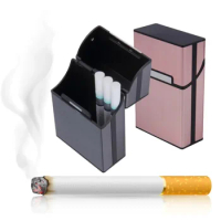 Modern Aluminum Alloy Cases Cigarette Case Tobacco Holder Pocket Box Storage Container Cigarette Accessories Exquisite Gifts