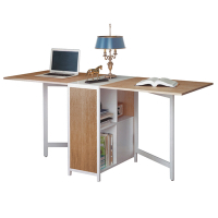 文創集 路多雙色1尺可變機能書桌/收納櫃(雙側桌面可升起變成5.7尺書桌使用)-30x60x75cm免組