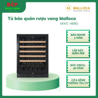 Malloca  MWC-46BG  – Tủ đựng bảo quản rượu vang – Sức chứa 46 chai – Cửa kính 3 lớp chống tia UV – C