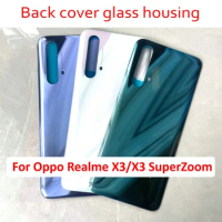 6.6" Housing For Realme X3 Glass Battery Cover for Realme X3 SuperZoom RMX2086 Battery Cover Rear Door Case Replacement