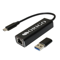 【ORIGO】OTC-25T(USB3.1 Type-C 2.5G轉RJ45 外接網路卡 鋁殼 帶Type A 轉接頭)