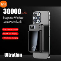 Xiaomi 30000mAh Magnetic Qi Wireless Charger Power Bank 22.5W Mini Powerbank For iPhone Samsung Huawei Fast Charging