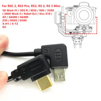 USB-C to Micro-USB Multi-Camera Control Cable for DJI RSC2 RS4 RS3 Pro Mini RS2 &amp; Sony RX100M6 A9 A6600 A6400 ZV1 Camera TYPEC