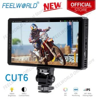 FEELWORLD CUT6 6-inch Touch Screen Monitor Recorder HDR FHD IPS 4K HDMI 3D LUT with Waveform Recording for Gimbal Rig Youtube