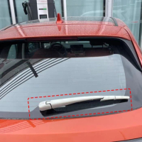 For Honda Vezel HR-V E:HEV 2021 2022 2023 ABS carbon fibre Car Tail Rear Windshield Window Windscreen Rain Wiper Cover Trim