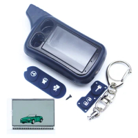 TZ9010 Keychain Case +Alarm Lcd Display for 2 way Car Alarm System Tomahawk TZ-9010 key Fob TZ 9010 LCD Remote Control