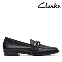 Clarks 女鞋Sarafyna Iris 時尚鍊條造型微方頭樂福鞋(CLF74917D)