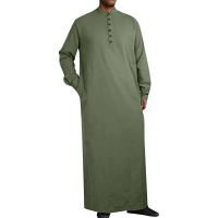 JGY2024 lelaki pepejal Arab Arab islam Kaftan Long Sleeve Muslim jubah pakaian doa Ismaic Dubai etnik Festival pakaian lelaki