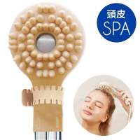 日本Beauty World蓮蓬頭用SPA頭皮按摩梳SWP1201(60個水滴狀矽膠凸點;適直徑7~10cm蓮蓬頭)頭部紓壓花灑按摩梳 亦可淋浴用