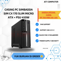 Casing PC Simbadda SIM CX 170 Slim Micro ATX + PSU 450W