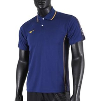 【MIZUNO 美津濃】Mizuno 男 短袖 Polo 運動 休閒 吸汗 速乾 抗紫外線 藍(32TA101516)