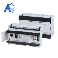 Amsamotion FX3U-48MR 26MR-E 26MT Replace MELSEC PLC 2AI/1AO 16DI/10DO MODBUS Analog Transistor Relay For Mitsubishi Ethernet