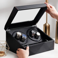 Leather Silent Movement Watch Winders Box Rotating Automatic Winder Watch Boxes Mechanical Watches Display Organizer Accessories