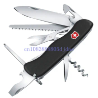 Vickers Swiss army knife Swiss sergeant knife 111mm black red precursor 0.8513.3 multifunctional folding knife