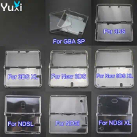 YuXi In Bulk Clear Plastic Crystal Case Protective Case Cover Hard Shell Skin For NDSL NDSi New 3DS XL For GBA SP Game Console
