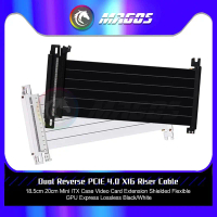 PCI-e 4.0 X16 Riser Cable Double Reverse Small ITX Case Pro Full Speed 3.0 A4 Gamer Cabinet GPU Vert
