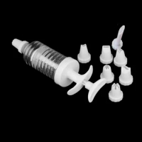 500X New 8 Nozzles Plastic Icing Piping Cream Syringe Tips Set for Cake Decorating Cooking Tool Kitchen Accosseries