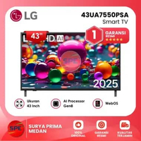 SMART TV LG UKURAN 43 INCH 43UA7550PSA UHD 4K 2025 GARANSI RESMI (MEDAN)