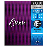 Elixir POLYWEB EXXF-11050 民謠吉他套弦 (12~53)