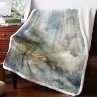 Abstract Gradient Clouds Blankets Winter Warm Cashmere Blanket Office Sofa Soft Throw Blanket Kids Bed Bedspread