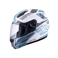 【SOL Helmets】SM-3可掀式安全帽 (戰將_消光白/灰藍銀) ｜ SOL安全帽官方商城
