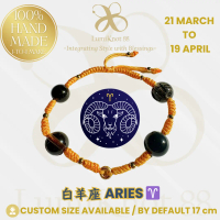 [PREMIUM SELECTED CRYSTALS] LUMIKNOT HOROSCOPE ARIES 100% HANDMADE BLESSING ADJUSTABLE HAND ROPE/COR