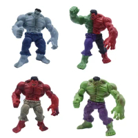 4pcs/set 12cm Marvel Toys Hulk Action Figure The Avengers Superhero Hulk PVC Collectible Model Toys