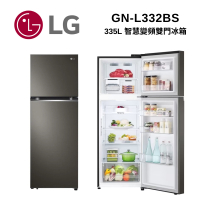 LG樂金 GN-L332BS 智慧變頻雙門冰箱 星夜黑 / 335L (冷藏256/冷凍79)