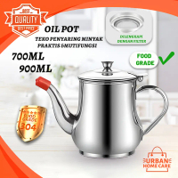 URBAN Tempat Saringan Minyak Goreng 700ML/900ML Oil Pot/Teko Minyak [1400ml+Saringan] / Gelas Teko A
