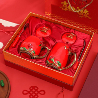 結婚禮物 紀念品 新婚結婚禮物紀念品送新人閨蜜朋友訂婚禮品實用對杯高顏值禮盒裝