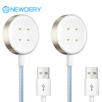 NEWDERY 2Pcs Magnetic Charger Cable for Fitbit Sense, Versa 3, Sense 2, Versa 4, USB Type C, Nylon Braided, Charging Dock Cable