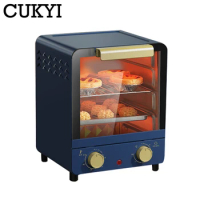 CUKYI 15L Electric Vertical Oven Mini Pizza Cake Cookies Maker Bread Toaster 60 min Timing Baking Tool Breakfast Machine 220V