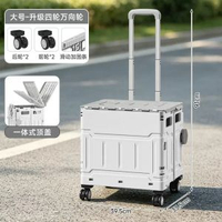 大容量摺疊購物車戶外野營釣魚拉桿車式露營超市購物車小拉車