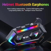 Y20 xe máy Mũ bảo hiểm Bluetooth tai nghe xe máy không thấm nước mũ bảo hiểm Stereo RGB tai nghe loa