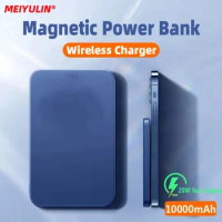 10000mAh Mini Power Bank 15W Magnetic Wireless Fast Charging Portable External Auxiliary Battery Powerbank For iPhone 15 Samsung
