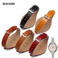 Genuine Leather For fossil ES4114 ES4113 ES3625 ES3616 ES3838 Women Watchbands small wristband 18mm Red Black Watch Strap