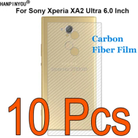 10 Pcs/Lot For Sony Xperia XA2 Ultra 6.0" Durable 3D Anti-fingerprint Transparent Carbon Fiber Back Film Screen Protector