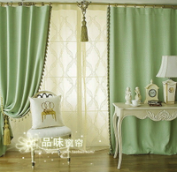 chuanglian綠色壓花窗簾 純色窗簾 全遮光窗簾 成品簾 客廳 臥室
