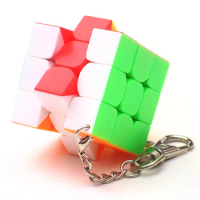 MoYu Mofangjiaoshi 3cm 3.5cm 4.5cm Mini 3x3x3 Magic Cube KeyChain Professional Educational Toys Key 