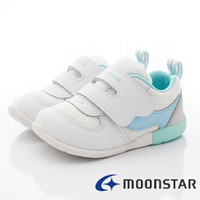 ★日本月星Moonstar機能童鞋-頂級學步系列寬楦穩定彎曲鞋款2481白(寶寶段)