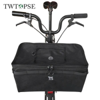 TWTOPSE Bicycle Bike 21L Large Bag For Brompton 3SXITY PIKES Dahon Tern Fnhon Folding Basket Bag With Bike Front Carrier Block