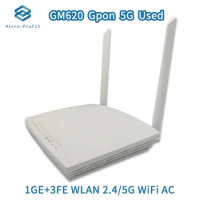 5G, GM620, 1GE, 3FE, WLAN, 2.4g/5G, AC, Dual Band WiFi Router Optical Network Terminal Modem Second Hand No Power