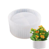Flower Pot Mold 3D Decorative DIY Pots Cement Molds Concrete Flower Pots DIY Handcraft Silicone Molds Home Decor For Succulent