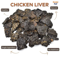 CEMILAN ANJING KUCING HATI AYAM KERING / DEHYDRATED AIR-DRIED DOG SNACK CHICKEN LIVER / NATURAL DOG 