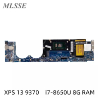 Used For DELL XPS 13 9370 Laptop Motherboard With i7-8550U 8G RAM CN-0XNRD5 0XNRD5 XNRD5 LA-E671P MB 100% Tested Fast ship