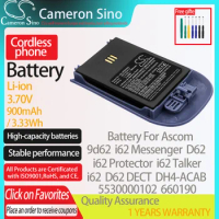 CameronSino Battery for Ascom 9d62 i62 Messenger i62 Protector i62 Talker D62 DECT fits Avaya 660190/R1A Cordless phone Battery