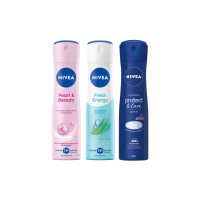 【NIVEA 妮維雅】止汗爽身噴霧150ml系列(珍珠煥采/舒敏/經典呵護)