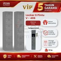 Locker Besi 6 Pintu Locker Penyimpanan Besi Metal VIP V 406 RAKIT