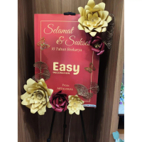 Papan Bunga Persegi Canva Costume - Grand Opening Ucapan Congratulation Flower Standing Acrylic